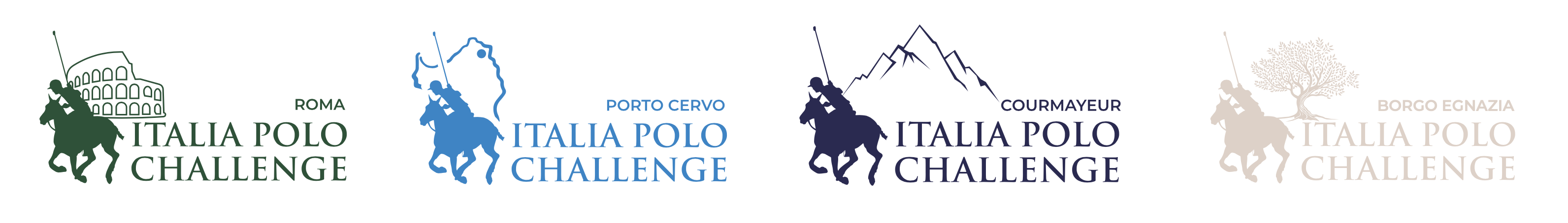 Italia Polo Challenge — declinazioni del logo per città